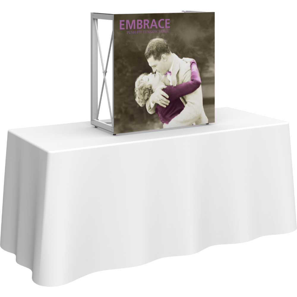 Embrace 2.5ft Square Tabletop Push-Fit Tension Fabric Display