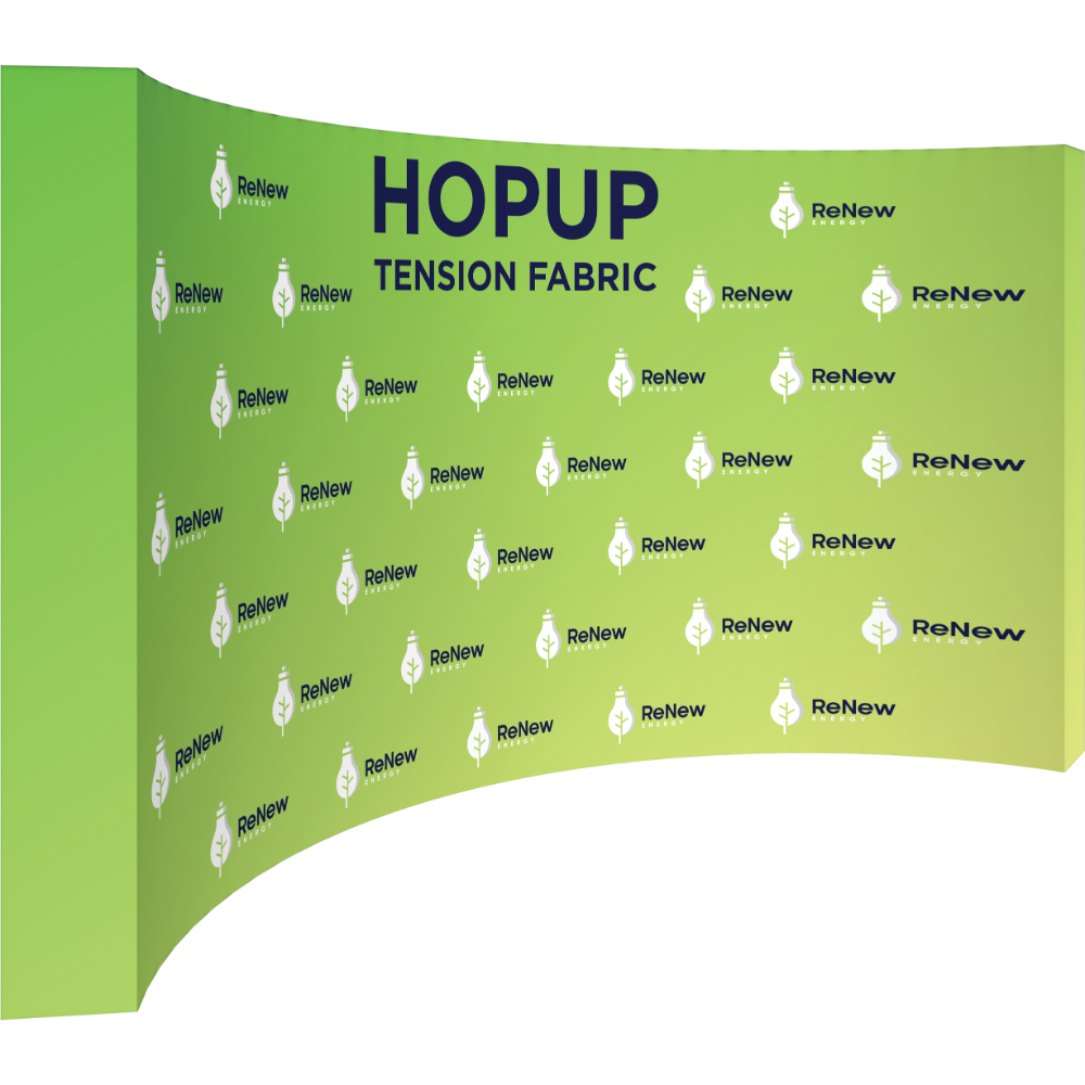 Hopup 15ft Curved Full Height Tension Fabric Display