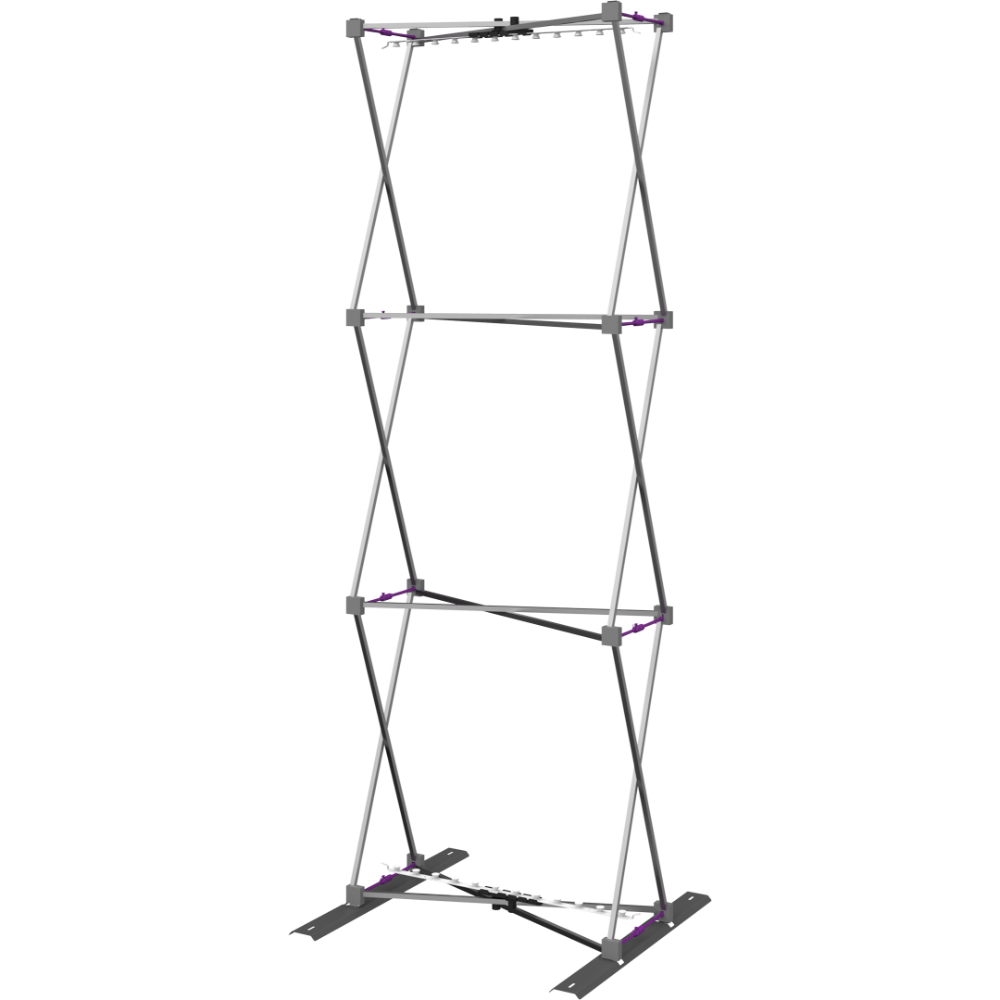 Hopup 2.5ft Backlit Straight Full Height Tension Fabric Display Kit