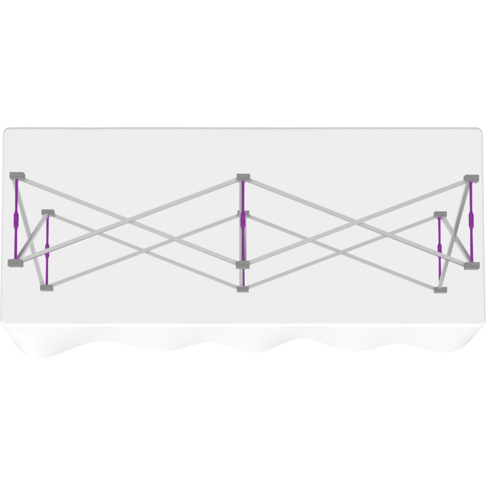 Hopup 5ft Straight Tabletop Tension Fabric Display
