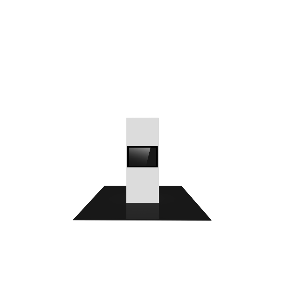 Vector Frame Modular Backlit Monitor Tower 01 (3' x 8')
