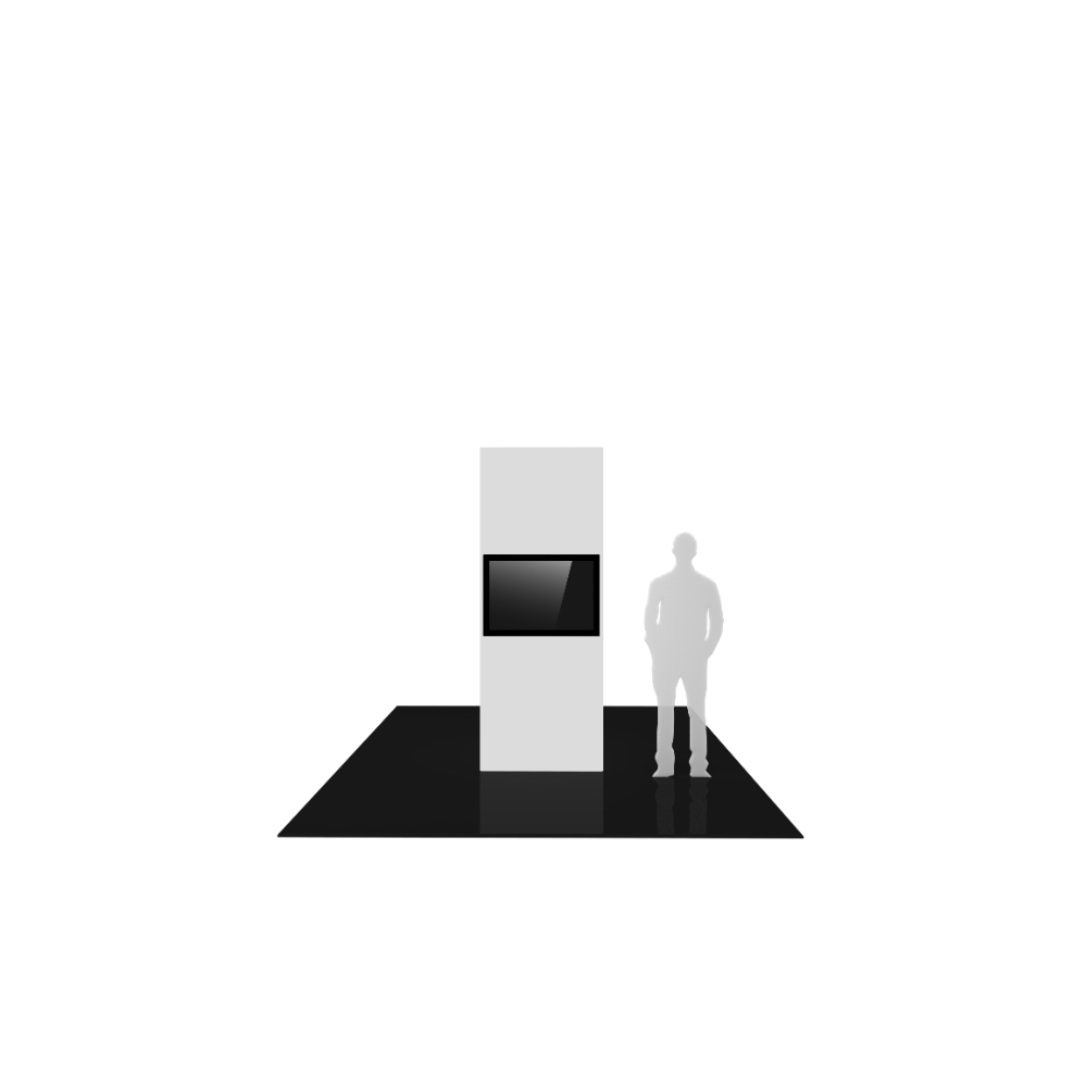 Vector Frame Modular Backlit Monitor Tower 01 (3' x 8')