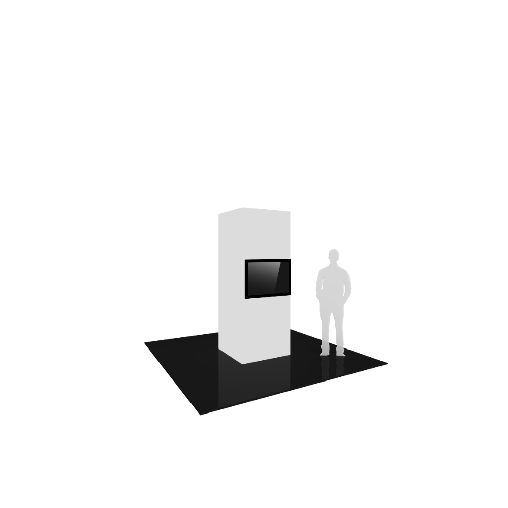 Vector Frame Modular Backlit Monitor Tower 01 (3' x 8')