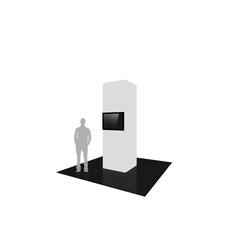 Vector Frame Modular Backlit Monitor Tower 03 (3' x 10')