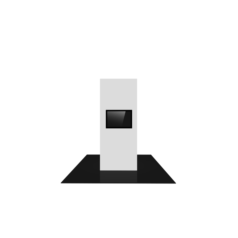 Vector Frame Modular Backlit Monitor Tower 04 (4' x 10')