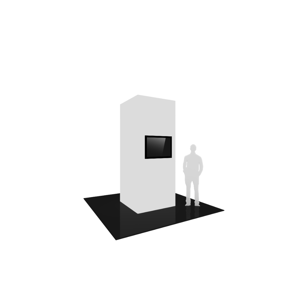 Vector Frame Modular Backlit Monitor Tower 04 (4' x 10')