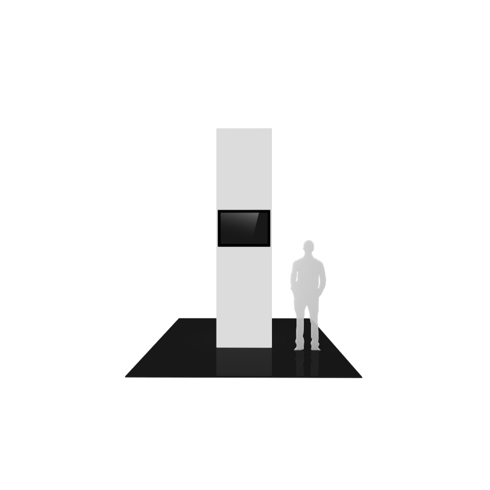 Vector Frame Modular Backlit Monitor Tower 05 (3' x 12')