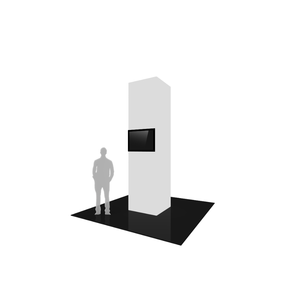 Vector Frame Modular Backlit Monitor Tower 05 (3' x 12')