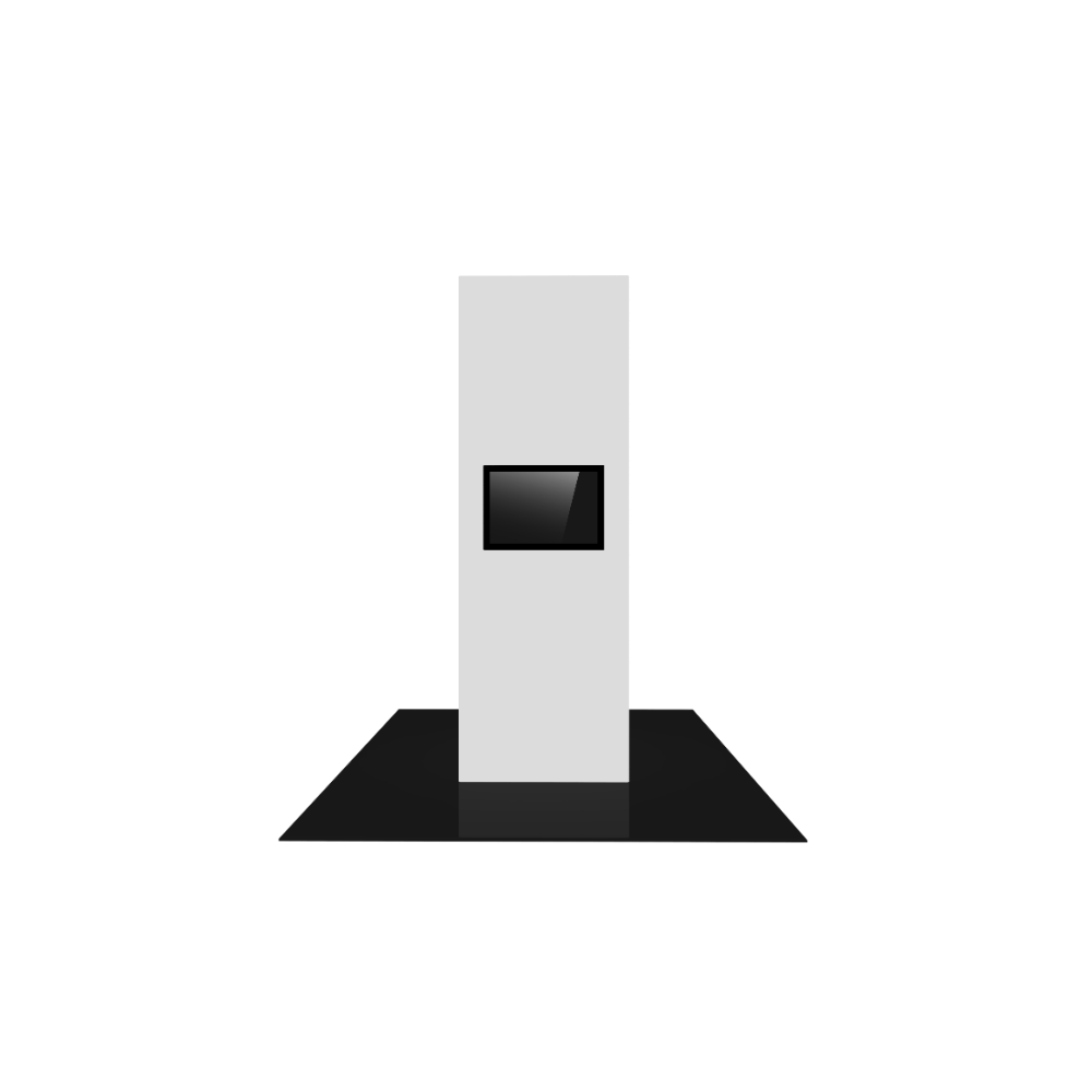 Vector Frame Modular Backlit Monitor Tower 06 (4' x 12')