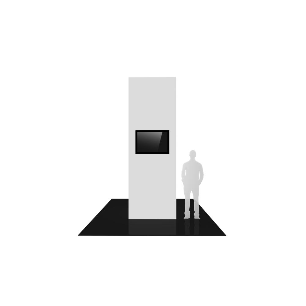Vector Frame Modular Backlit Monitor Tower 06 (4' x 12')