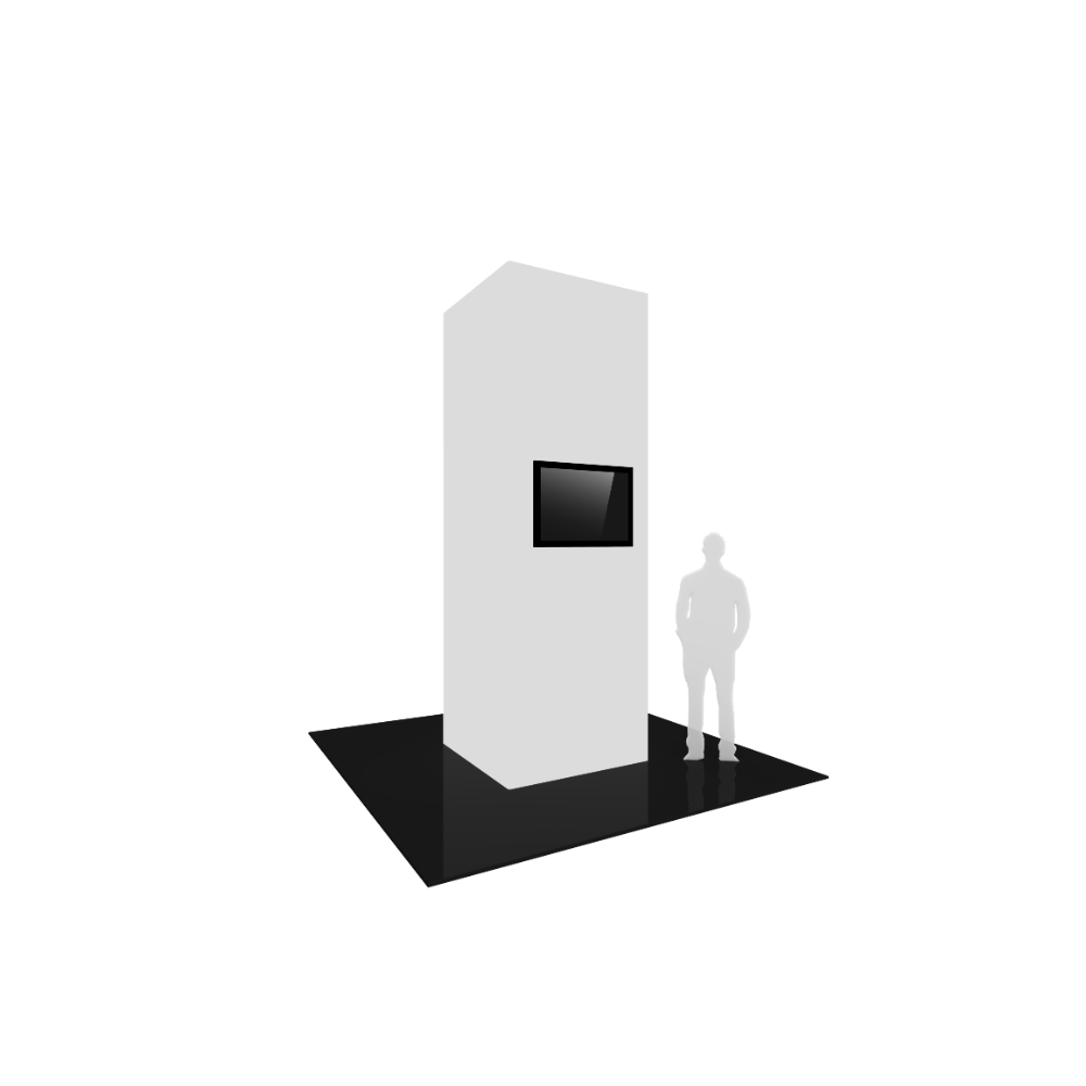 Vector Frame Modular Backlit Monitor Tower 06 (4' x 12')